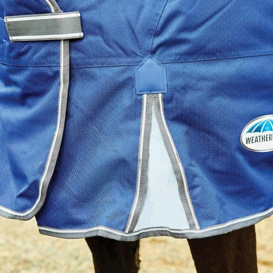 image 1 of Weatherbeeta Comfitec Premier Free II Standard-Neck Lightweight Horse Turnout Rug - Dark Blue/Grey/White - 6´ 5"