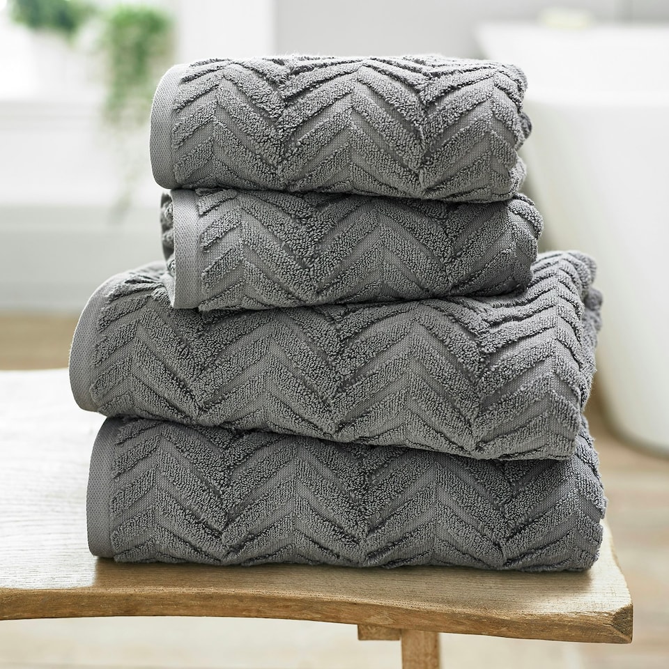 image 1 of Catalonia Zero Twist 650GSM Towels The Lyndon Company Grey | Dark Grey | Bath sheet