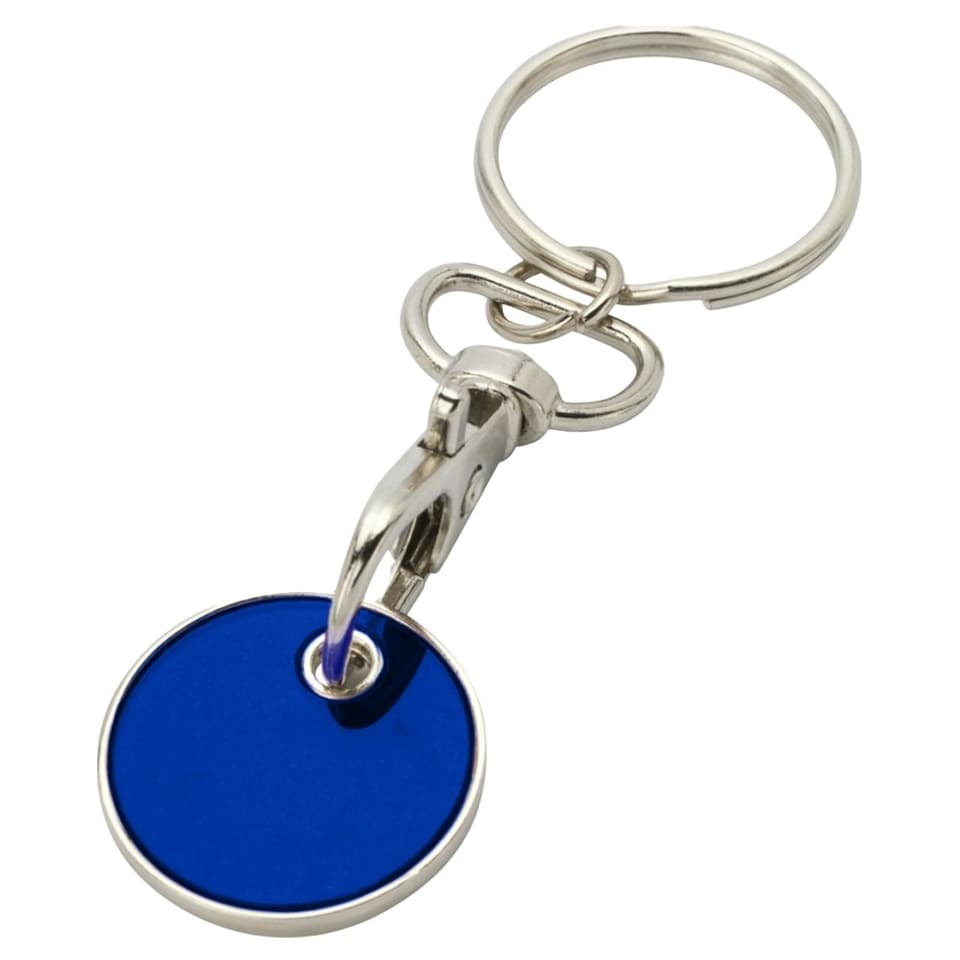 image 1 of Rory Trolley Coin Shopping Trolley Keyring - Blue - One Size