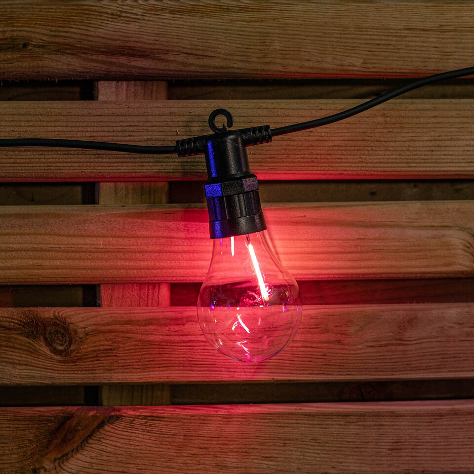 image 1 of Set of 20 Indoor Outdoor Connectable Festoon Lights with Multi-Coloured LEDs