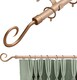 image 1 of 19 mm Extendable Metal Curtain Pole Rods - Bronze (Crook Finials, 210-360 cm)
