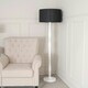 image 1 of ValueLights Victoria White Wood Traditional Stem Floor Lamp Base