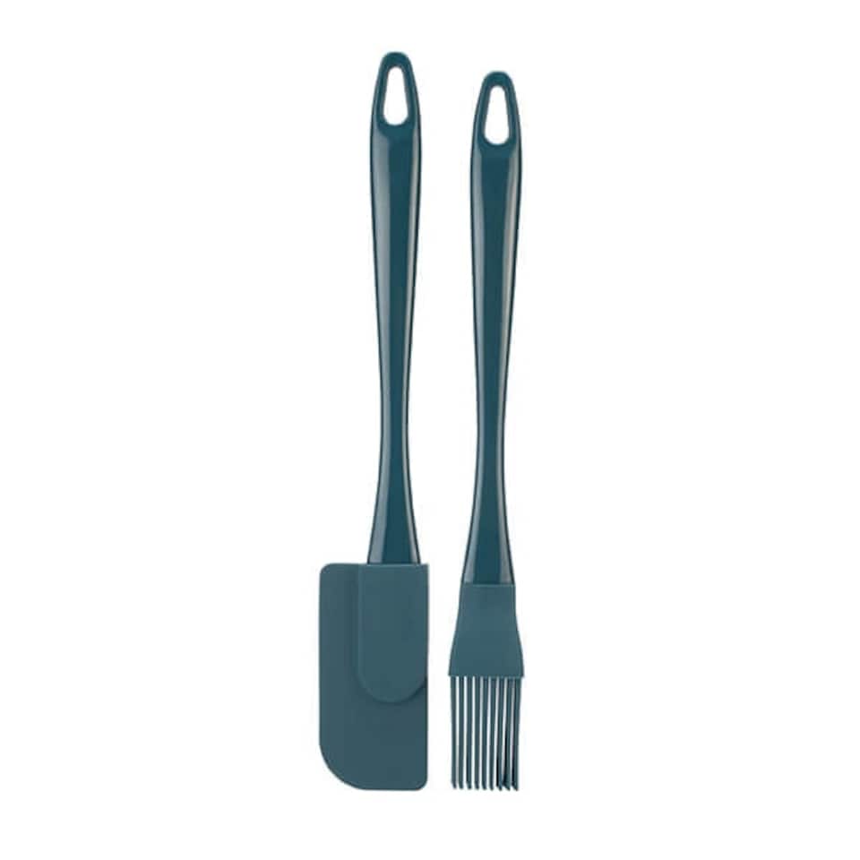 image 1 of Fusion Twist Mini Pastry Brush & Jar Scraper Set Blue