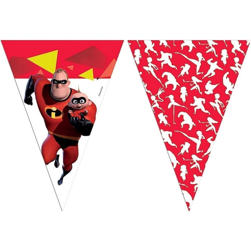 The Incredibles Pennant Banner - Red/White/Black - One Size