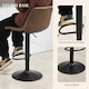 image 5 of HOMCOM Bar Stools Set of 2, Adjustable Bar Chairs Swivel for Kitchen Brown
