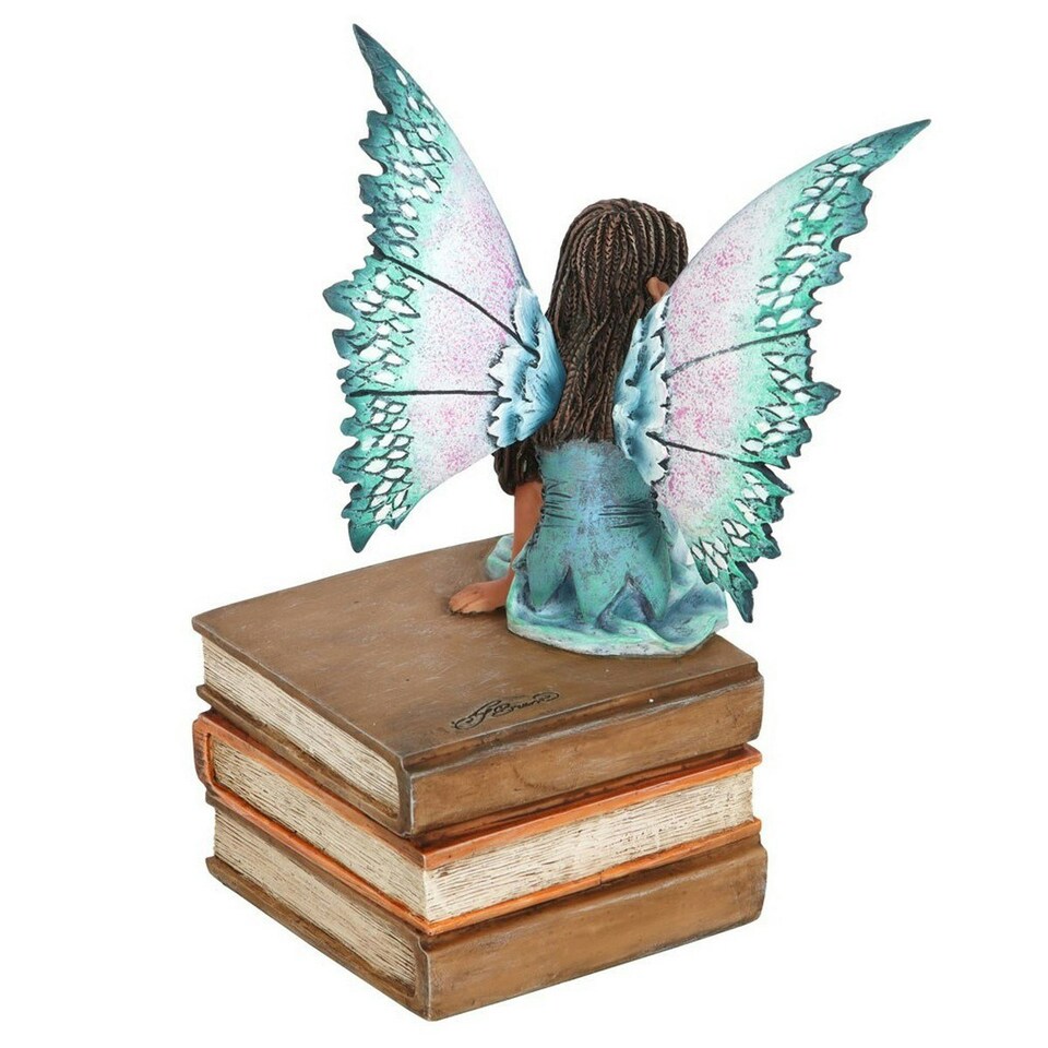 image 1 of Amy Brown Book Fairy Figurine - Purple/Teal/Brown - One Size