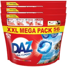DAZ Whites & Colours Laundry Pods 56 Wash 3 Pack
