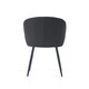 image 3 of SONARA Modern Set of 2 Chunky Weave Fabric Ergonomic Dining Chairs with Arms | Grey