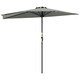 image 1 of Outsunny 2.7m Metal Frame Garden Furniture Parasol Half Round Umbrella Grey Grey | Light Grey