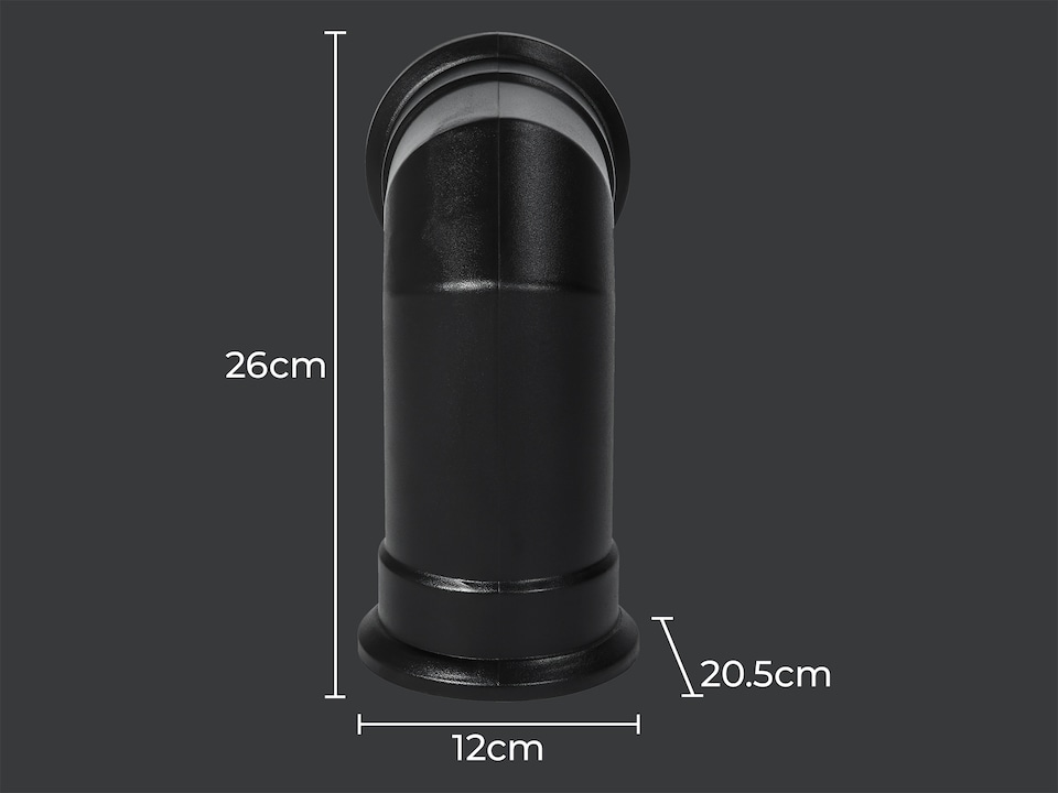image 1 of Adam Angled Decorative Stove Pipe in Black