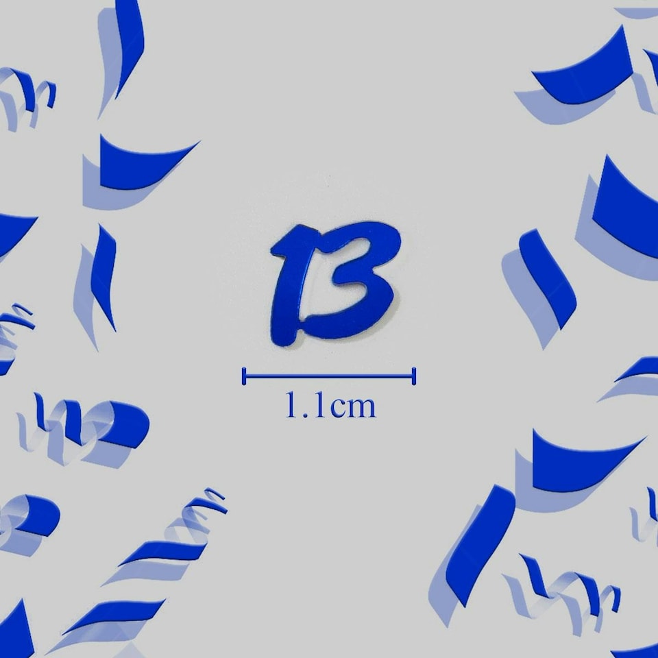 image 1 of 2 x 14g 13th Happy Birthday Blue and Silver Party Confetti Decoration