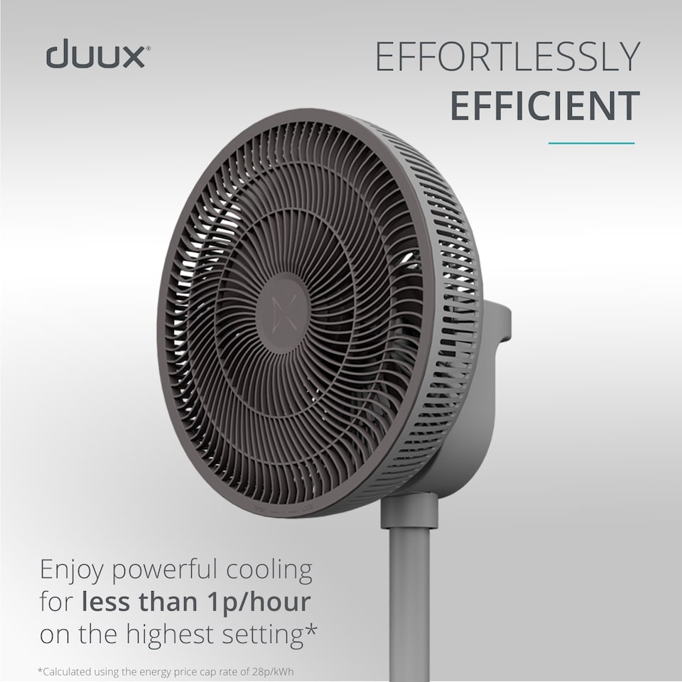 image 1 of Duux Whisper 3 Standing Fan with Remote Control | Grey | Grey