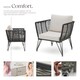image 3 of Garden Chair Sundo - thick seat cushions, removable cushion covers | Grey | anthracite | 67 x 75,50 x 71 cm | 2
