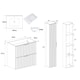 image 5 of Bathroom Furniture Set 600mm Vanity & Tallboy Ribbed Black Wall Floating Cabinets with Sink - Adel