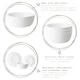 image 2 of Bormioli Rocco Toledo Glass Serving Bowl - 23cm - White White