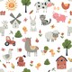 image 2 of Down On The Farm Wallpaper in Multicoloured Multi