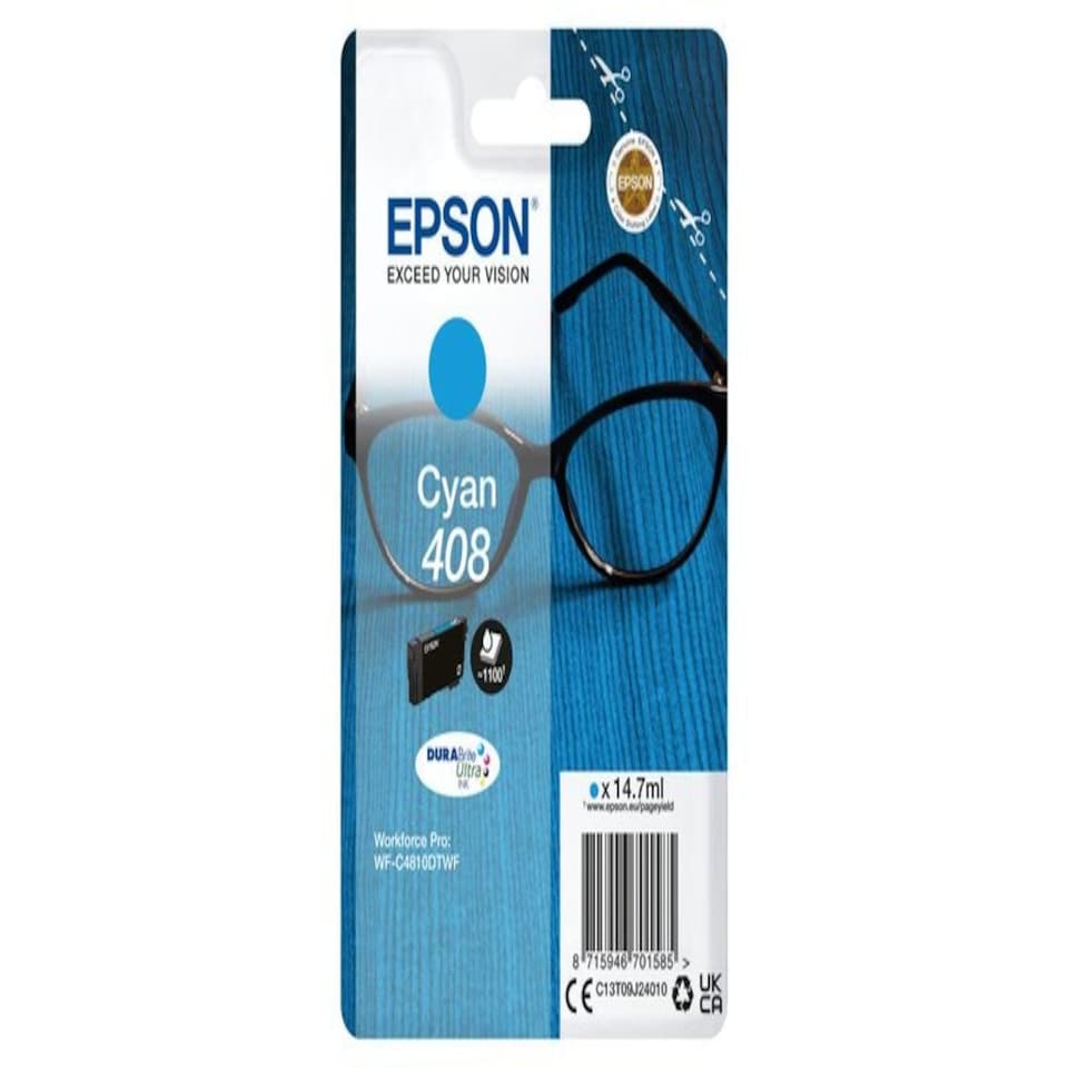 Epson 408 Cyan Standard Capacity Ink Cartridge 14.7ml - C13T09J24010 N/A