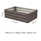 image 5 of Living and Home Galvanized Steel Rectangular Raised Garden Bed- Brown- 100cm W x 60cm D x 30cm H