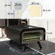 image 7 of Outsunny Outdoor Tabletop Gas Pizza Oven with 12" Pizza Stone & Peel, Black