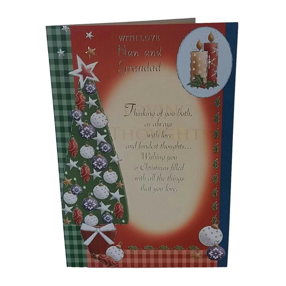 image 1 of With Love Nan and Grandad Happy Christmas card