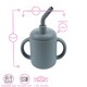 image 2 of Tiny Dining Baby Silicone Training Cup - 170ml - Tradewinds Grey