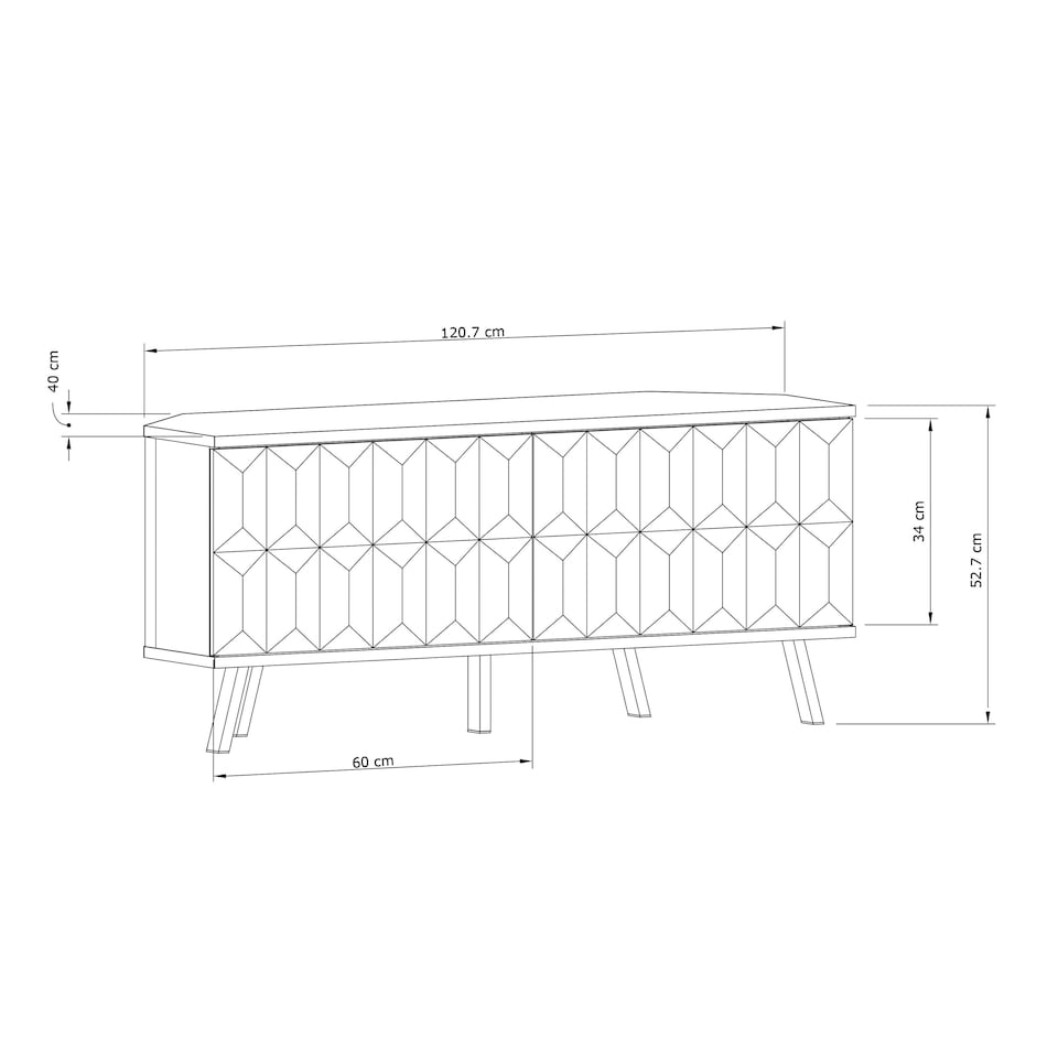 image 1 of Frank Olsen Elevate 1200 Corner Tv Cabinet White | White