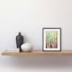 image 2 of Abstract Colourful Birch Tree Forest Vibrant 9x7" Black Framed Wall Art Print