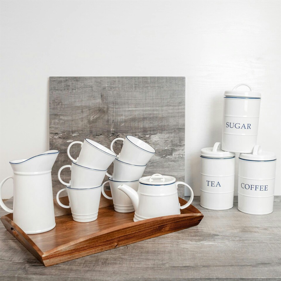 image 1 of Nicola Spring White Farmhouse Sugar Canister - 11cm