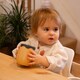 image 7 of Tiny Dining 4pc Penguin Bamboo Suction Baby Feeding Set - Pastel Pink