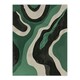 image 3 of Abstract Amazon River Green Living Room Black Framed Wall Art Print A4