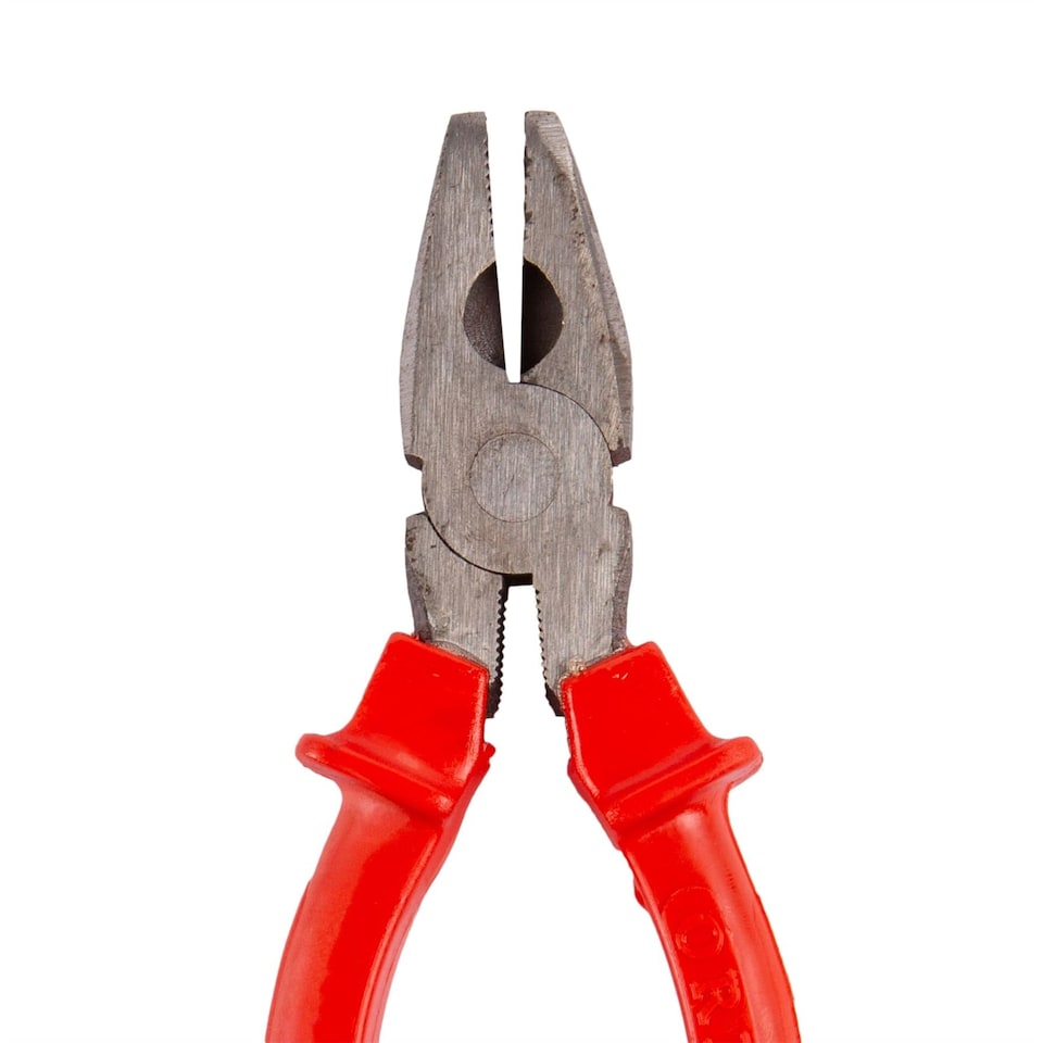 image 1 of Blackspur Cast Iron Combination Pliers - 15cm - Red