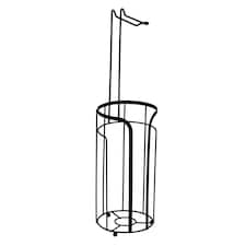 Showerdrape Dante Black Toilet Roll Holder & Spare Paper Holder Combination