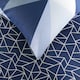 image 3 of OHS Geometric Shapes Duvet Cover and Pillowcase Set, Single - Navy Blue