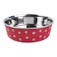 image 2 of Zoon Red Polka Dot Pet Bowl 17cm Red