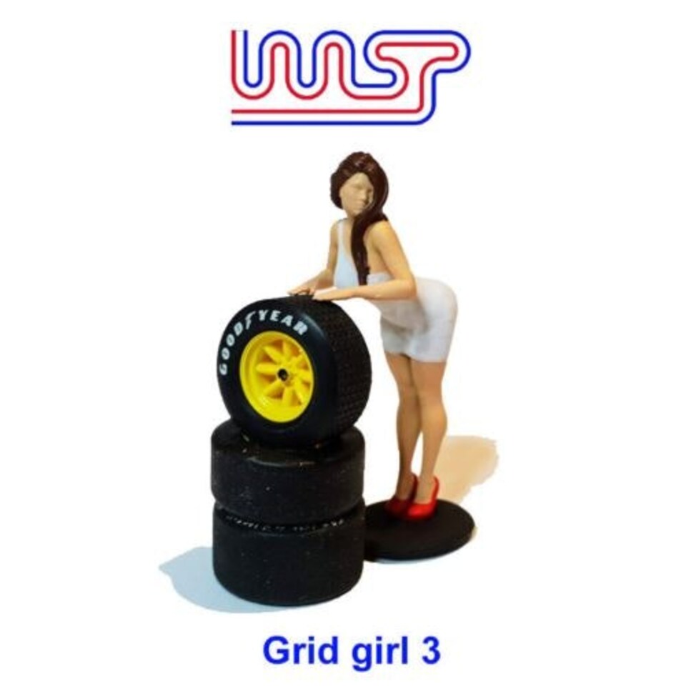 image 1 of Grid Girl Pit Girls Track Side Scenery Pit Lane Unpainted Figure GG3