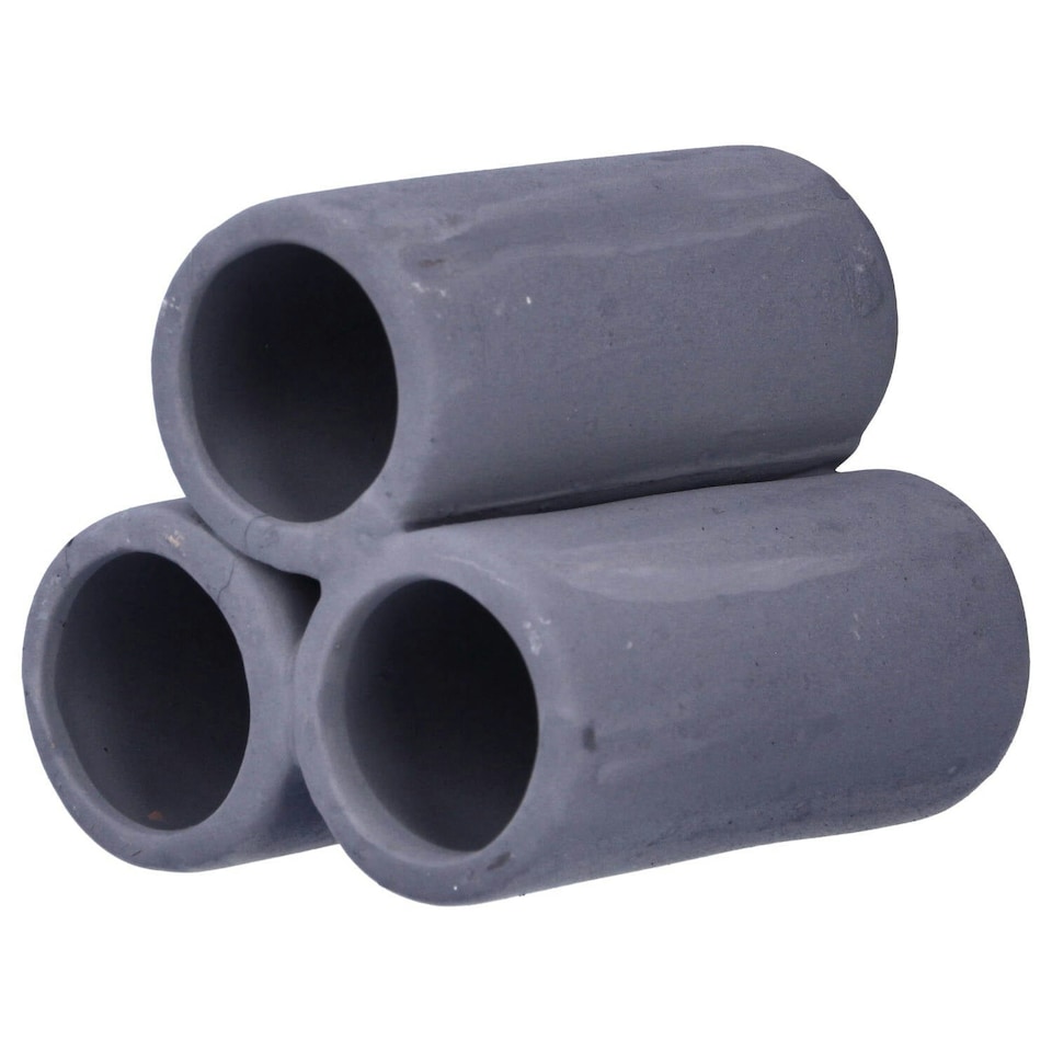 image 1 of Ceramic Grey Shrimp Hide Tubes N/A | 6 Tube 7x7cm