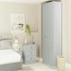 image 3 of Classic Square Panel Light Grey Blind Corner Wardrobe Grey