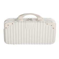 Living and Home Portable Plastic Makeup Case for Travel White | Personal Item