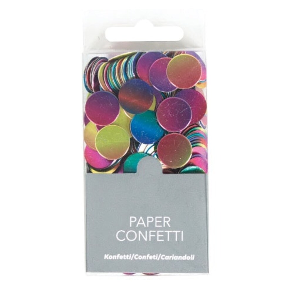 Rainbow Ombre Round Foiled Paper Table Confetti 20g