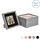 image 1 of Nicola Spring 8 x 8" Photo Frames - Grey/Black Mount - 3D Picture Frame Box Portrait Display Case (22.5 x 22.5cm) Set of 5