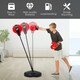 image 8 of COSTWAY Boxing Set Punching Ball with Boxing Gloves Red