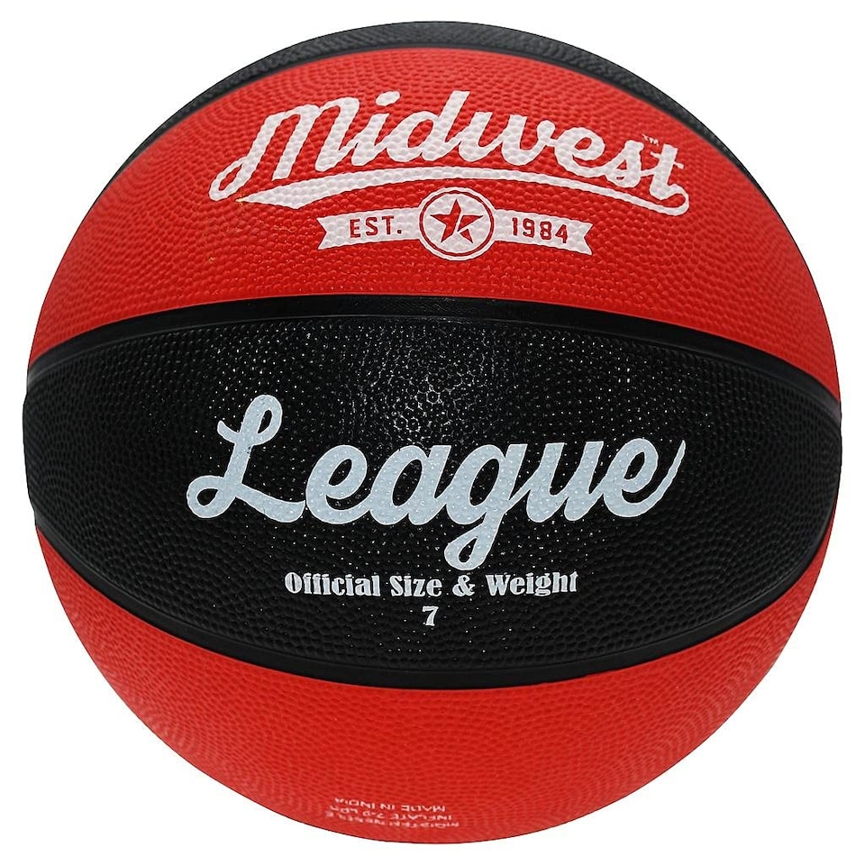 image 1 of Midwest Unisex-Youth League Basketball, Black, 6