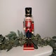 image 3 of 30cm Wooden Christmas Nutcracker Soldier Decoration with Red Body