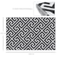 image 7 of Outsunny Reversible Outdoor Rug Plastic Straw RV Camping Mat for Garden Deck Picnic Black | Black and White