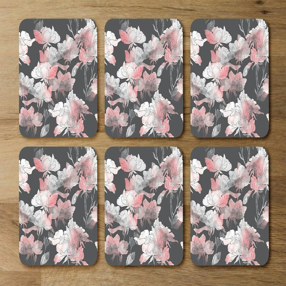 image 1 of Imprints flowers and leaves of wild rose (Coaster)
