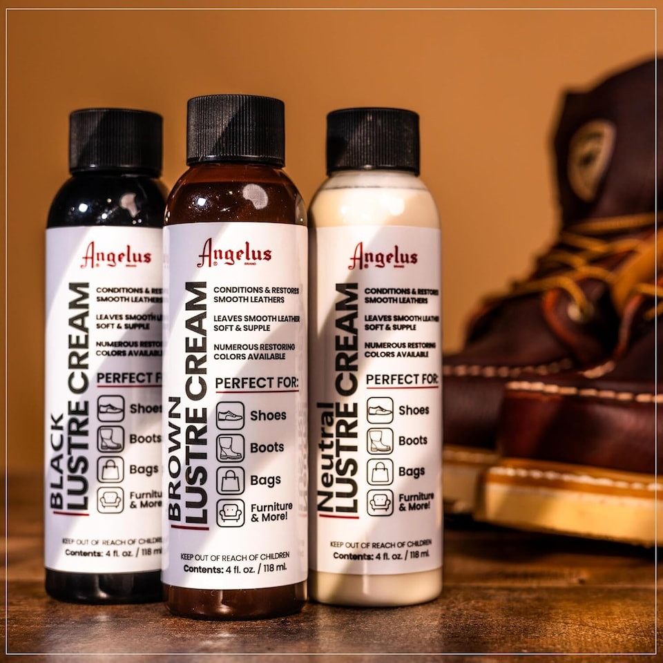 image 1 of Angelus Lustre Cream - Water-Based Leather Conditioner and Polish 4oz | Red | Red