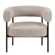 image 2 of Oakfield lounge chair in Beige Fabic with Black Legs
