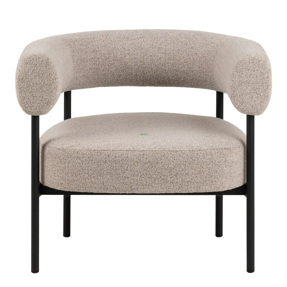 image 1 of Oakfield lounge chair in Beige Fabic with Black Legs