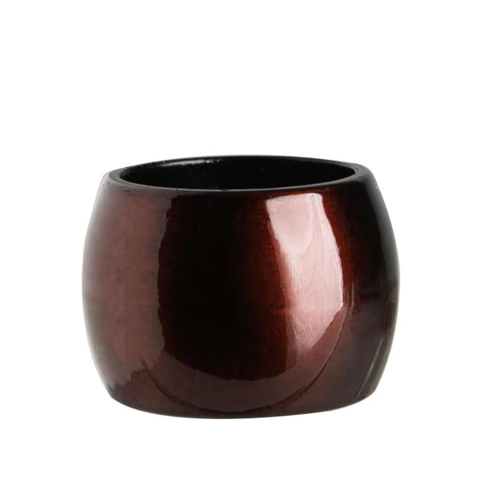image 1 of Argon Tableware Metallic Napkin Rings - 4.5cm - Dark Red - Pack of 6 Red