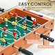 image 6 of SPORTNOW 20 in Table-top Football Table with Stainless Steel Rods, Compact Foosball Table for Kids and Adults, All-Inclusive Foosball Game Set for Indoor, Nature Wood Finish